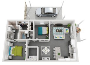 2 Bedroom 88 floor plan
